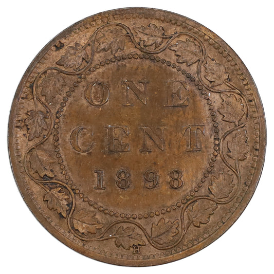 1898H Canada 1-cent Extra Fine (EF40) Scratched, marks, or impaired