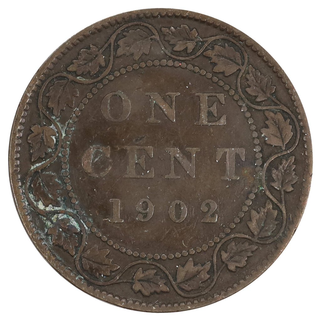 1902 Canada 1-cent VG-F (VG10) Scratched, marks, or impaired