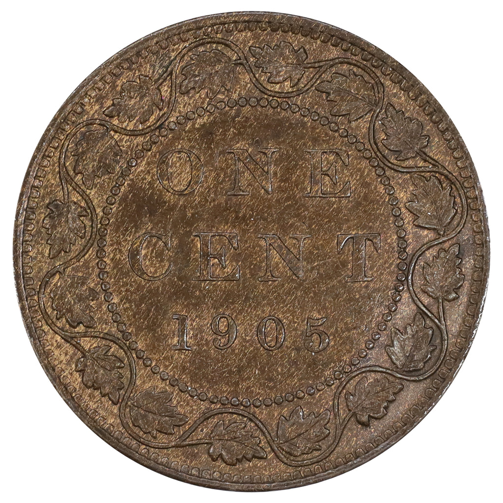 1905 Canada 1-cent EF-AU (EF45) Scratched, marks, or impaired