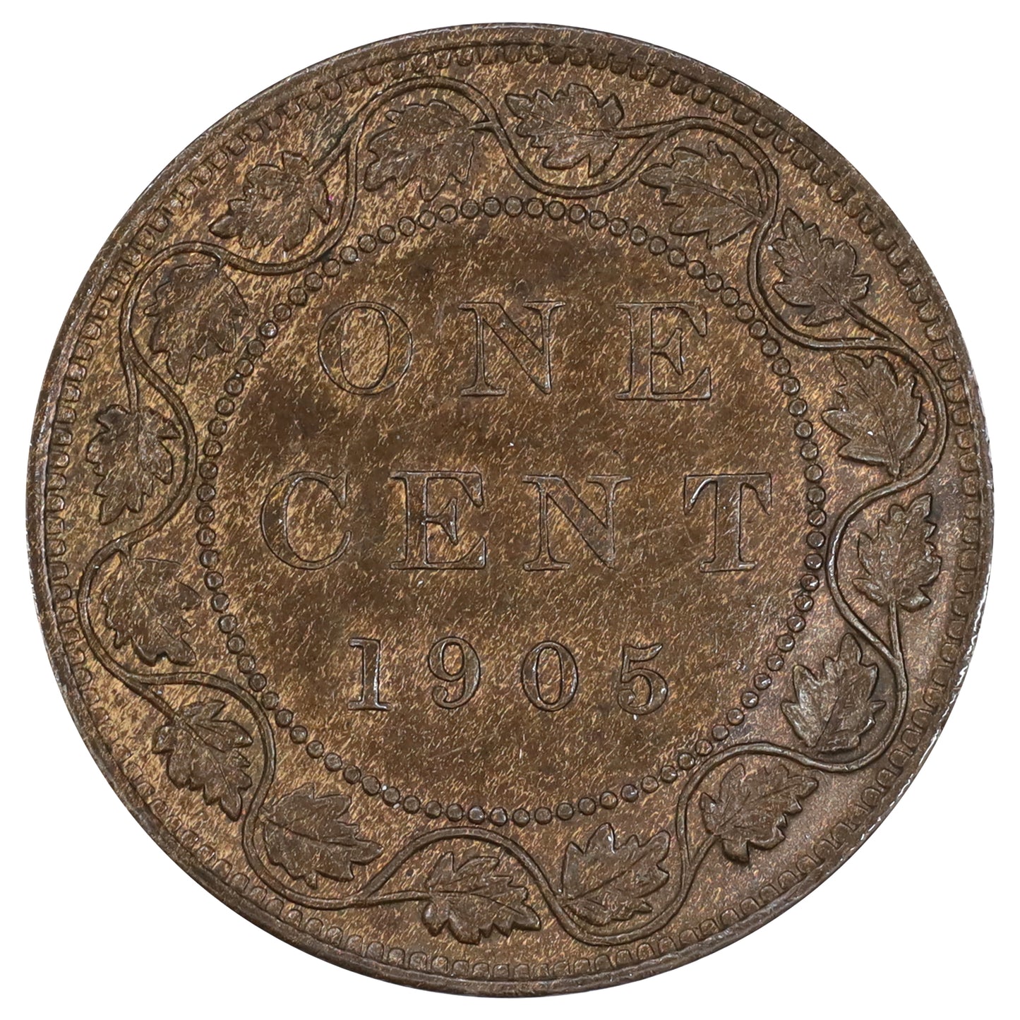 1905 Canada 1-cent EF-AU (EF45) Scratched, marks, or impaired