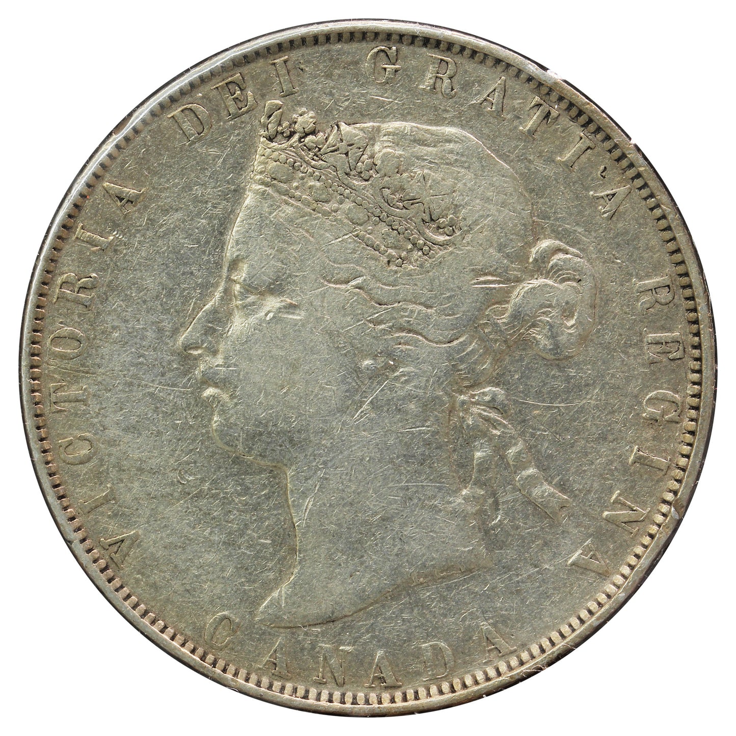 1870 LCW Canada 50-cents F-VF (F-15) Marks