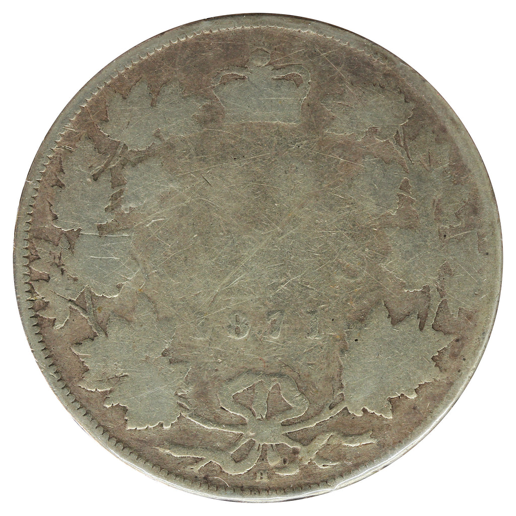 1871H Canada 50-cents About Good (AG3) Scratched, marks, or impaired