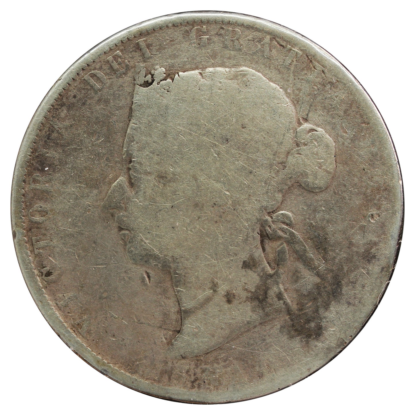 1871H Canada 50-cents About Good (AG3) Scratched, marks, or impaired