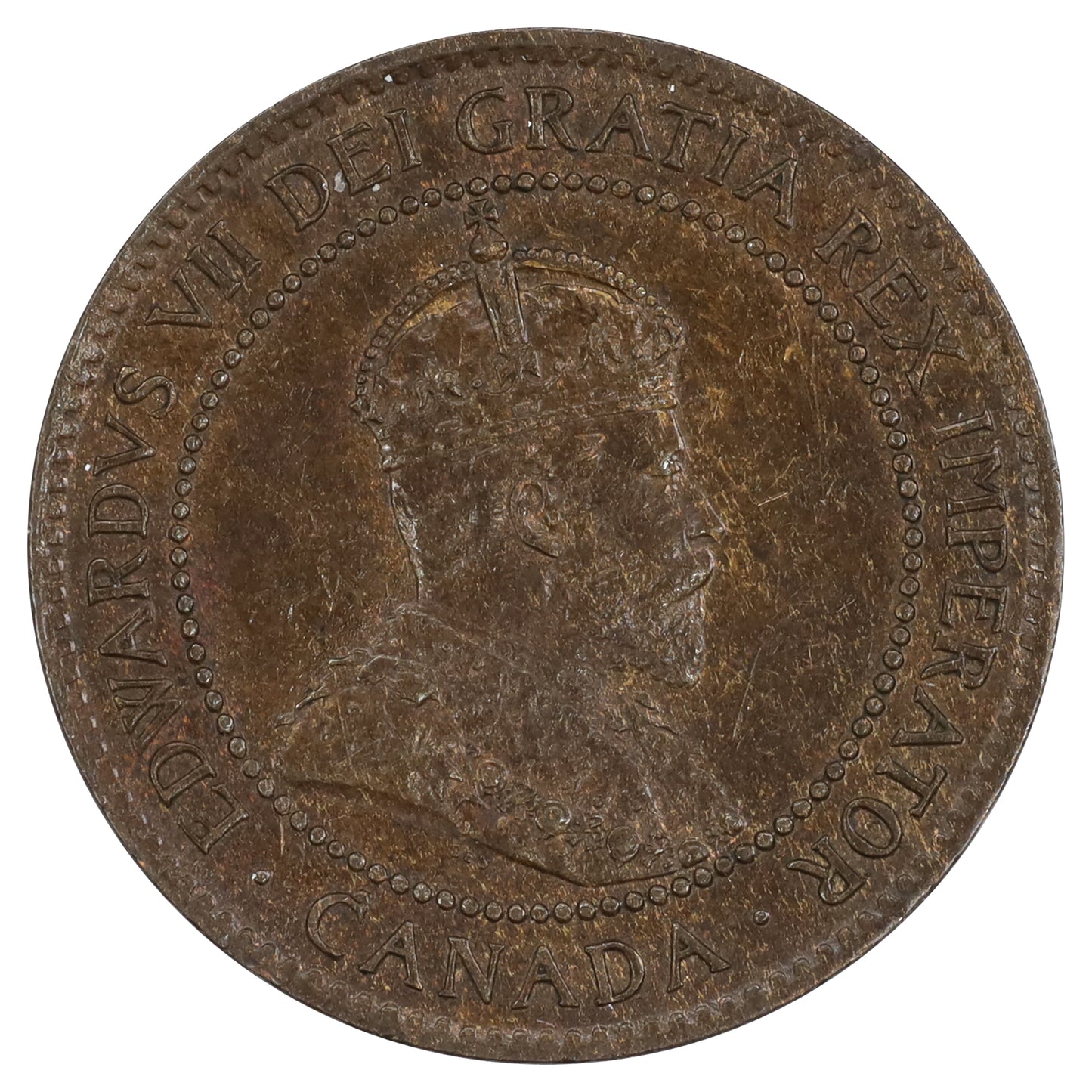 1905 Canada 1-cent EF-AU (EF45) Scratched, marks, or impaired