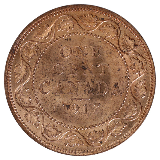1917 Canada 1-cent Brilliant Uncirculated (MS63) Toned