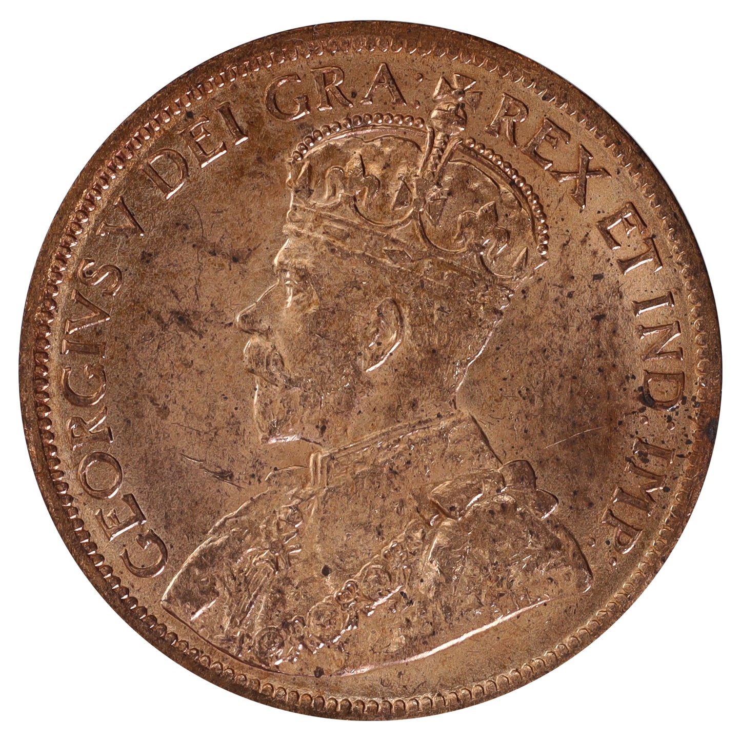 1917 Canada 1-cent Brilliant Uncirculated (MS63) Toned