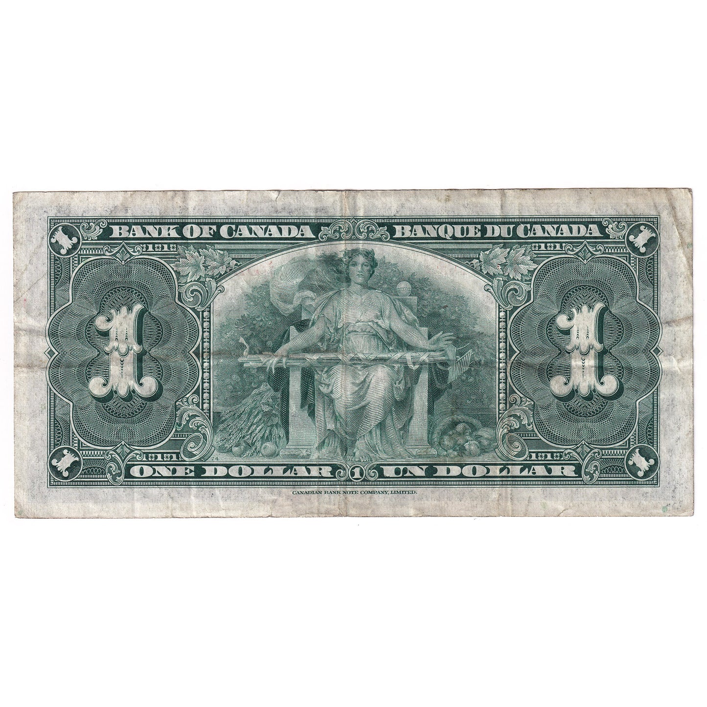 BC-21d 1937 Canada $1 Coyne-Towers, J/N, VF-EF (Tear)