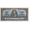 BC-23c 1937 Canada $5 Coyne-Towers, H/S, F (Tears)