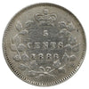 1886 Large 6 Canada 5-cents VF-EF (VF30) Scratched, cleaned, or impaired
