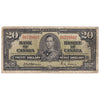 BC-25a 1937 Canada $20 Osborne-Towers, A/E, VG-F (Tear)
