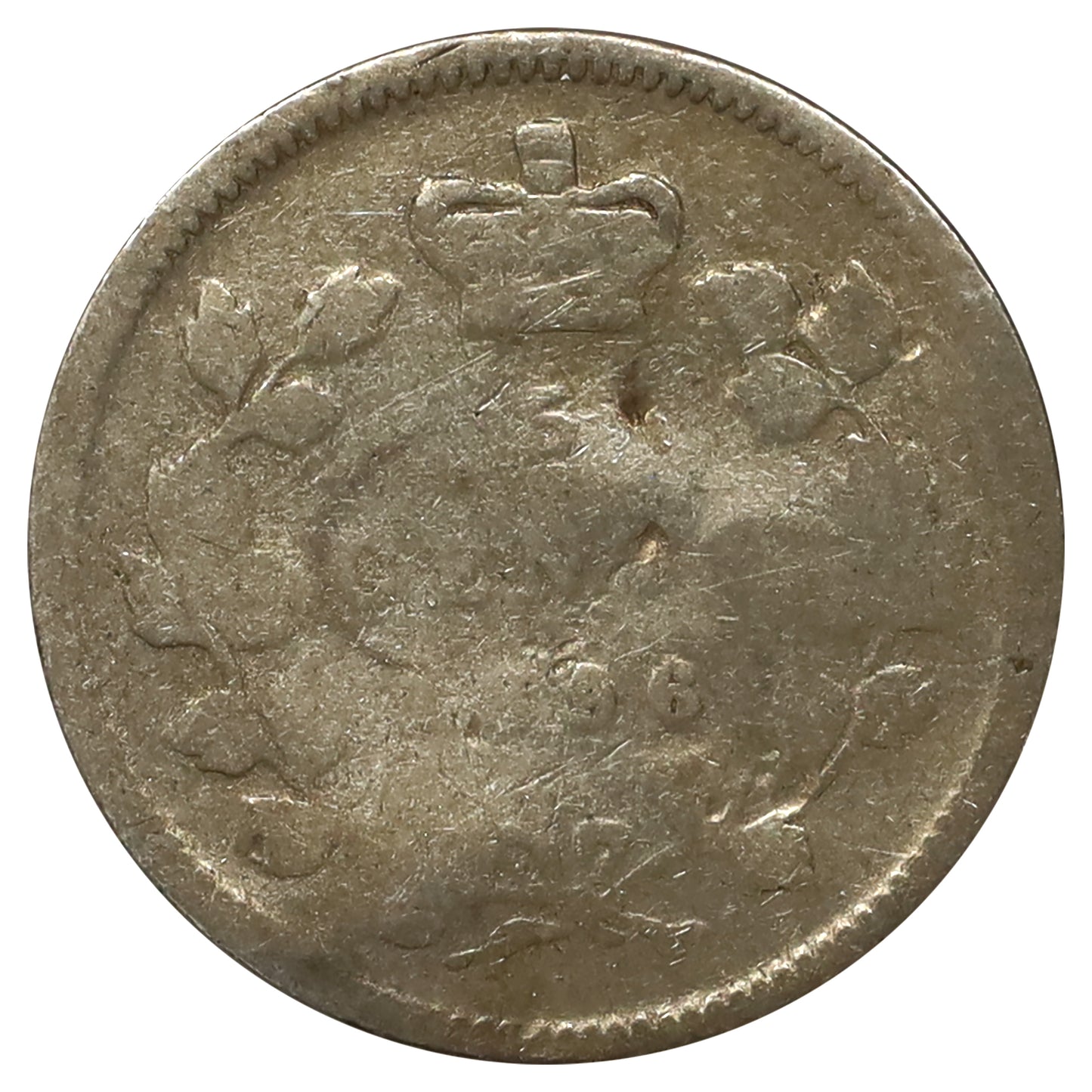 1896 Canada 5-cents About Good (AG3) Scratched, marks, or impaired