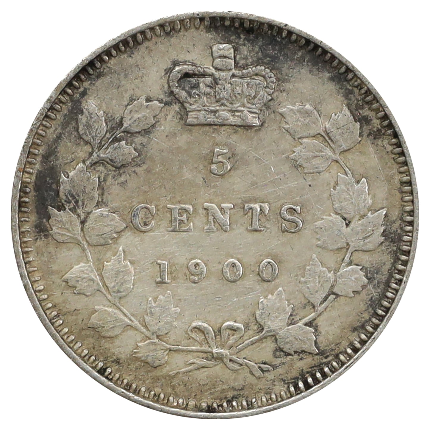 1900 Oval 0s Canada 5-cents Extra Fine (EF40) Scratched, marks, or impaired
