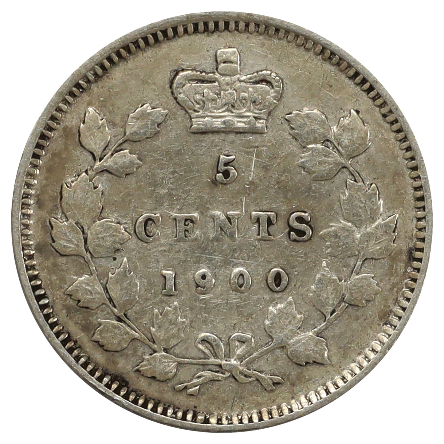 1900 Oval 0s Canada 5-cents Very Fine (VF20) Scratched, marks, or impaired