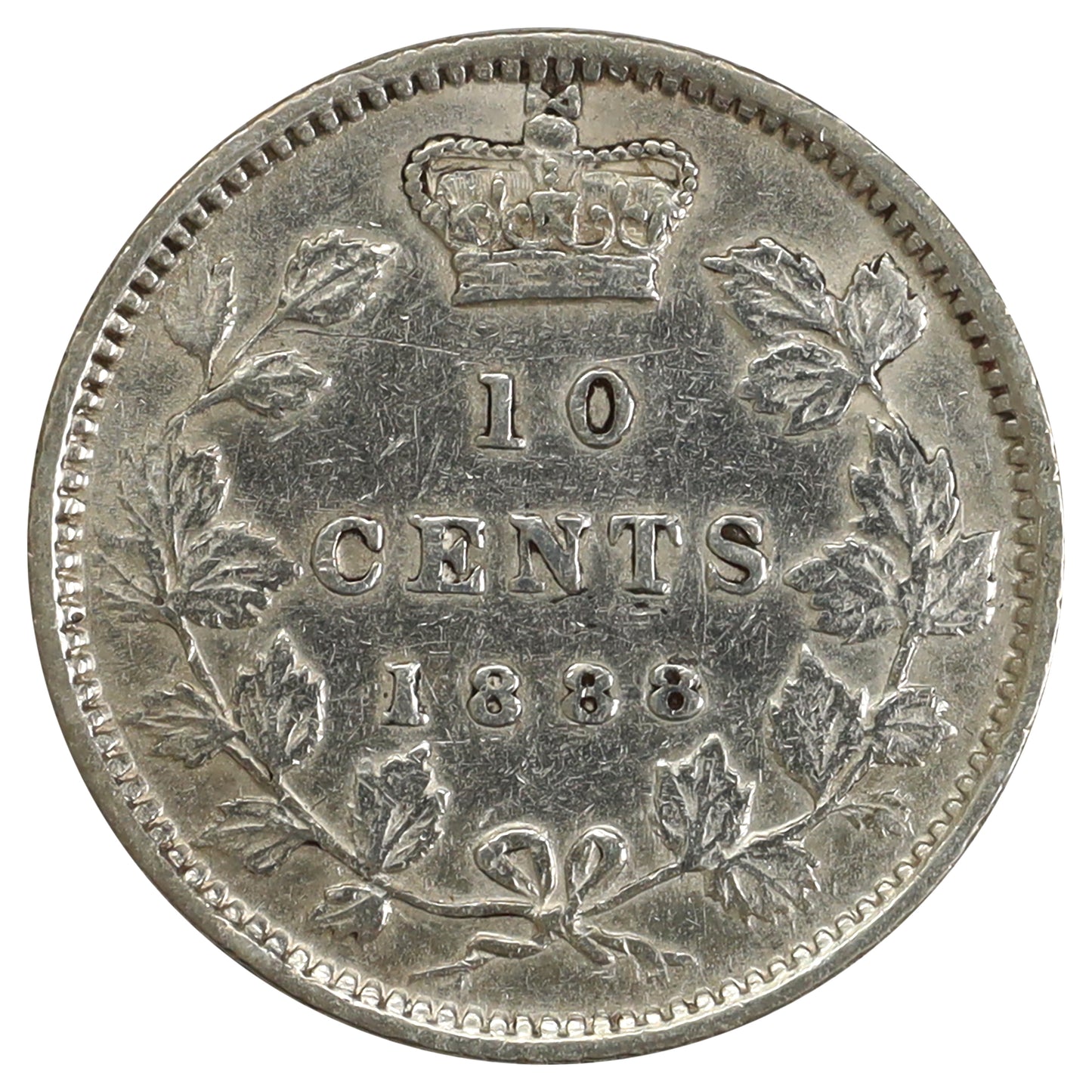 1888 Canada 10-cents VF-EF (VF30) Scratched, marks, or impaired