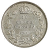 1909 Victorian Leaves Canada 10-cents EF-AU (EF45) Scratched, marks, or impaired