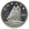 1957 Canada 10-cents Choice Brilliant Uncirculated (MS64) Toned
