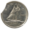 ERROR Clipped Planchet 1969 Canada 10-cents