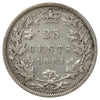 1891 Canada 25-cents F-VF (F12) Scratched, marks, or impaired