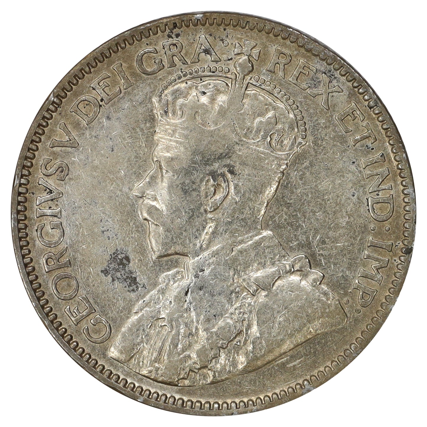 1912 Canada 25-cents Fine (F12) Scratched, marks, or impaired