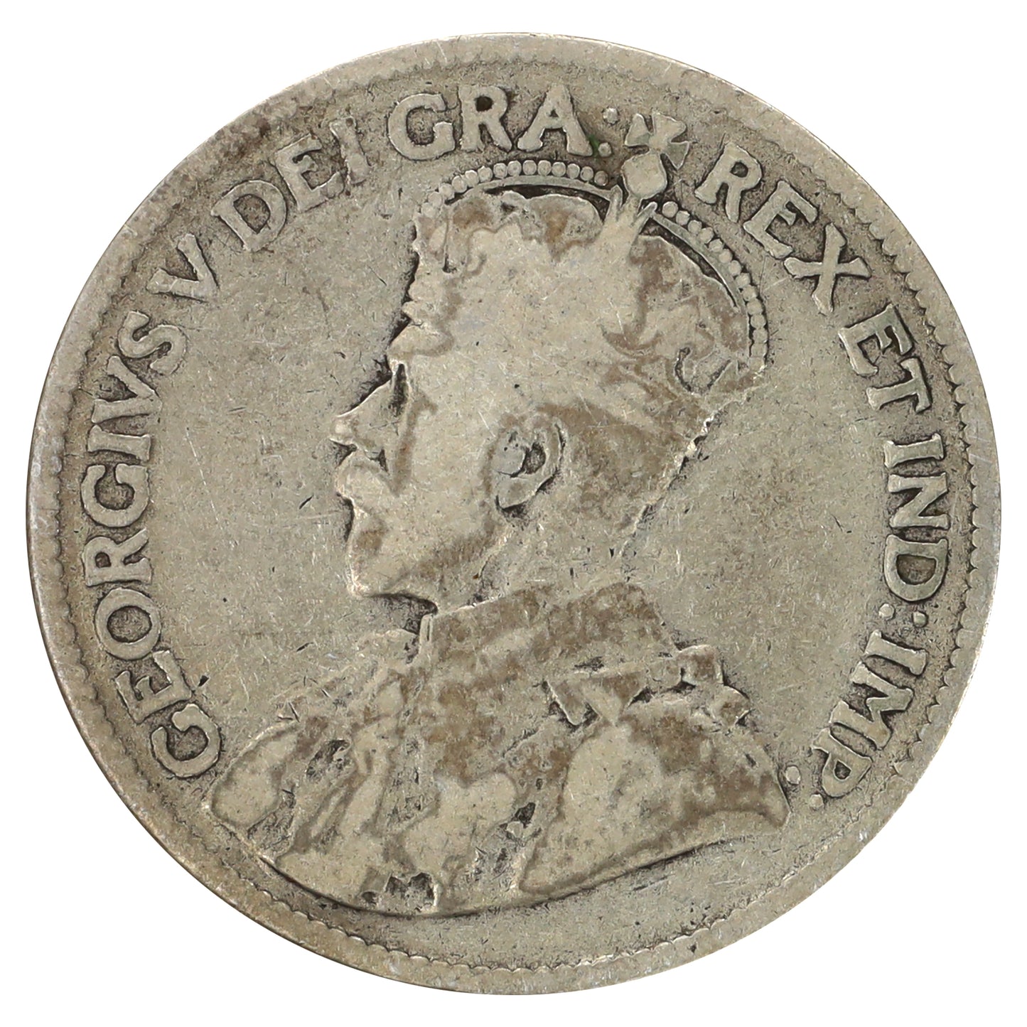 1914 Canada 25-cents Very Good (VG8) Scratched, marks, or impaired