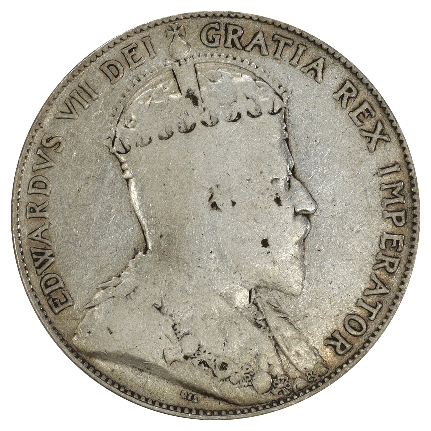 1910 Edwardian Leaves Canada 50-cents Very Good (VG8) Scratched, marks, or impaired