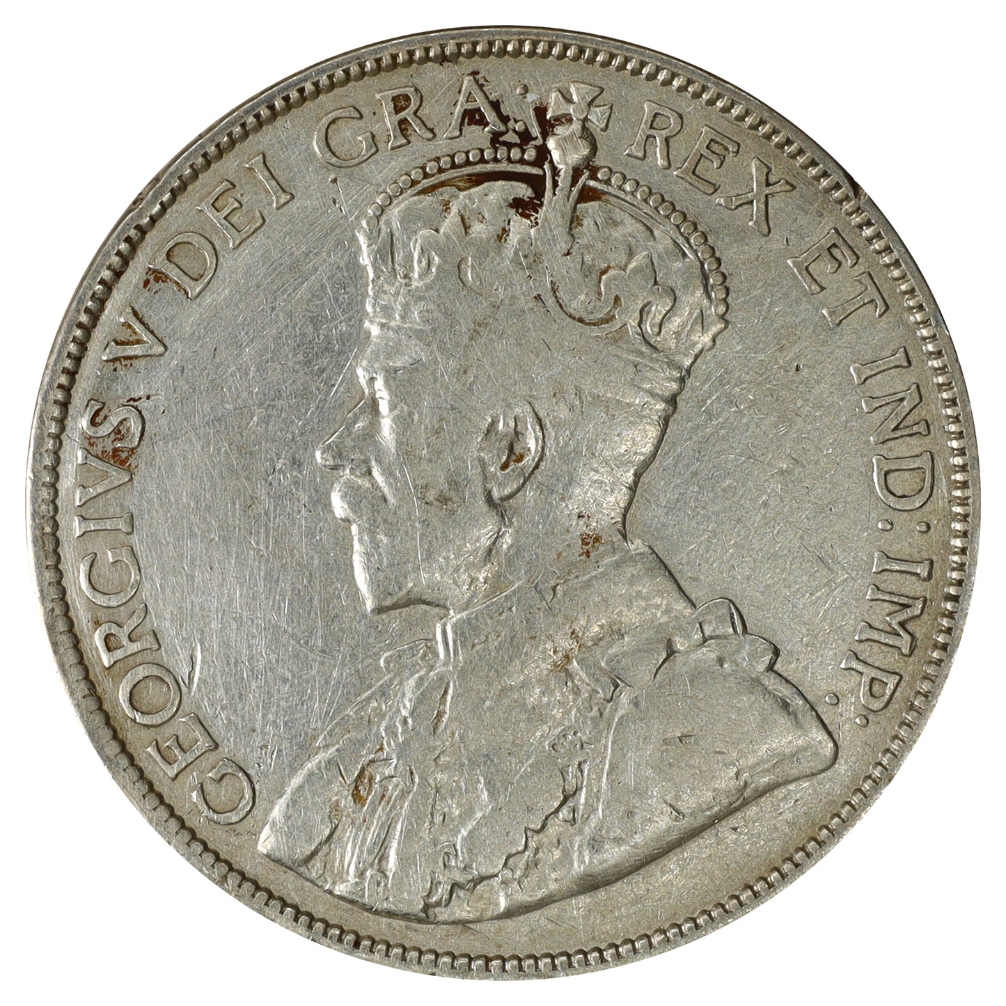 1913 Canada 50-cents VG-F (VG10) Scratched, marks, or impaired