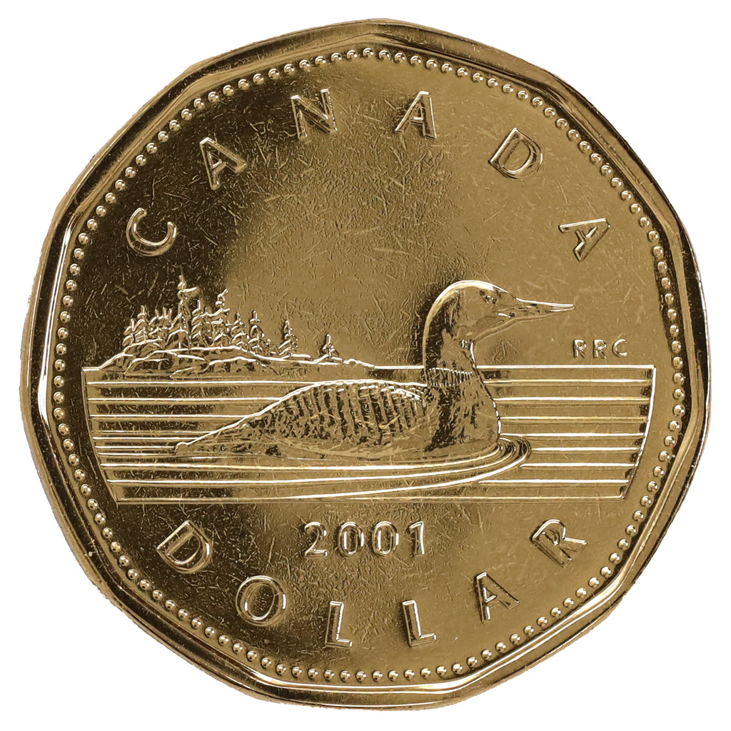 2001 Canada Loon Dollar Proof-Like (Scratched, marks, or impaired) DOD