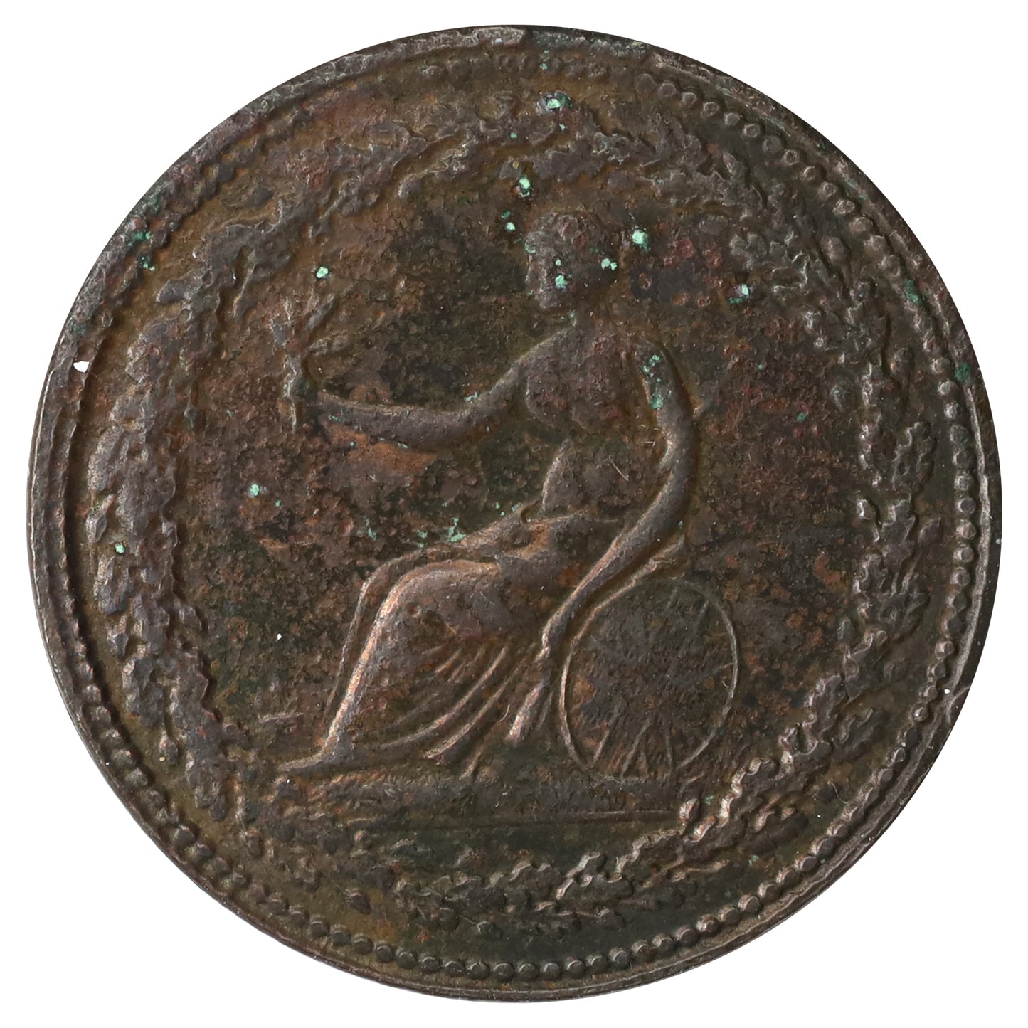 LC-54A 1813 Lower Canada Spread Eagle Halfpenny Token Very Fine (VF20) Old Cleaning
