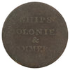 PE-10-2 1829 PEI Ships, Colonies & Commerce Token Very Good (VG8) Weak Strike