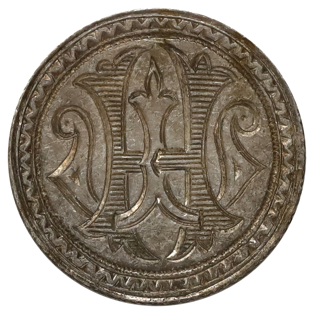 Love Token Struck on Canadian Victorian Dime: "HW"