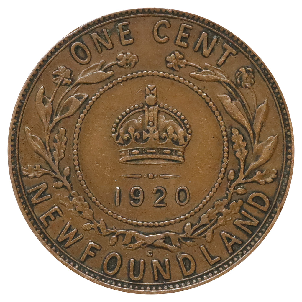 1920 Newfoundland 1-cent VF-EF (VF30) Scratched, marks, or impaired