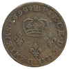 France 1699 Louis XIV 4 Deniers with BB Mint Mark (Strasbourg) DOD