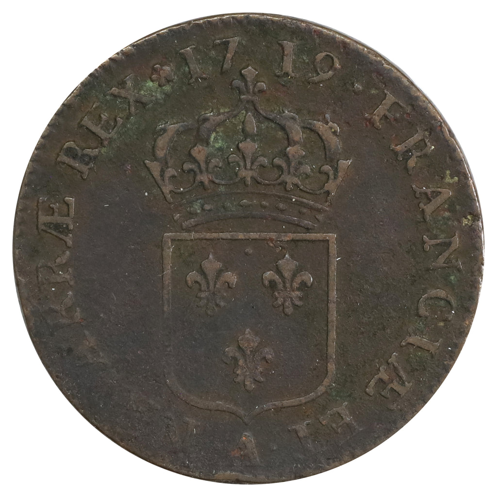 France 1719 Louis XV Child Bust 1 Sol (DOD)