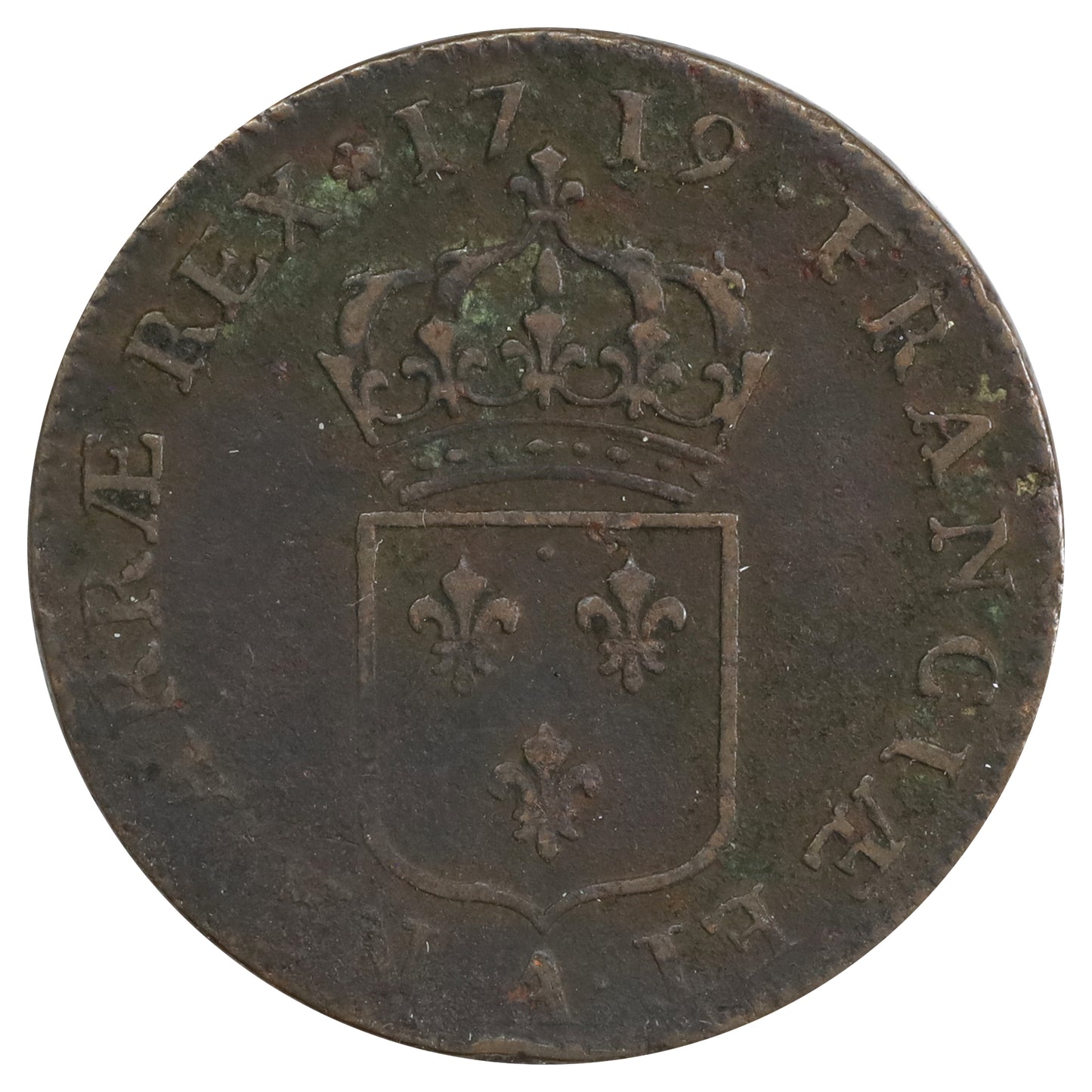 France 1719 Louis XV Child Bust 1 Sol (DOD)