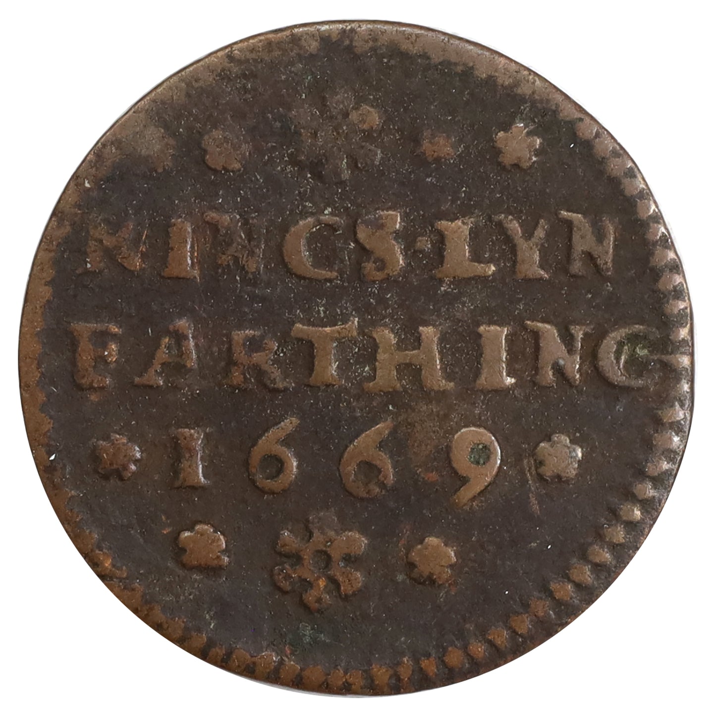 Great Britain 1669 Norfolk Farthing Token VG-F (VG8) DOD