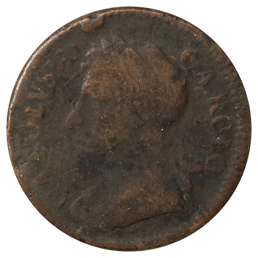 Great Britain 1672 Charles II Farthing Fine (F12) Toned