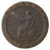 Great Britain 1797 George III Halfpenny F-VF (F15) Corroded