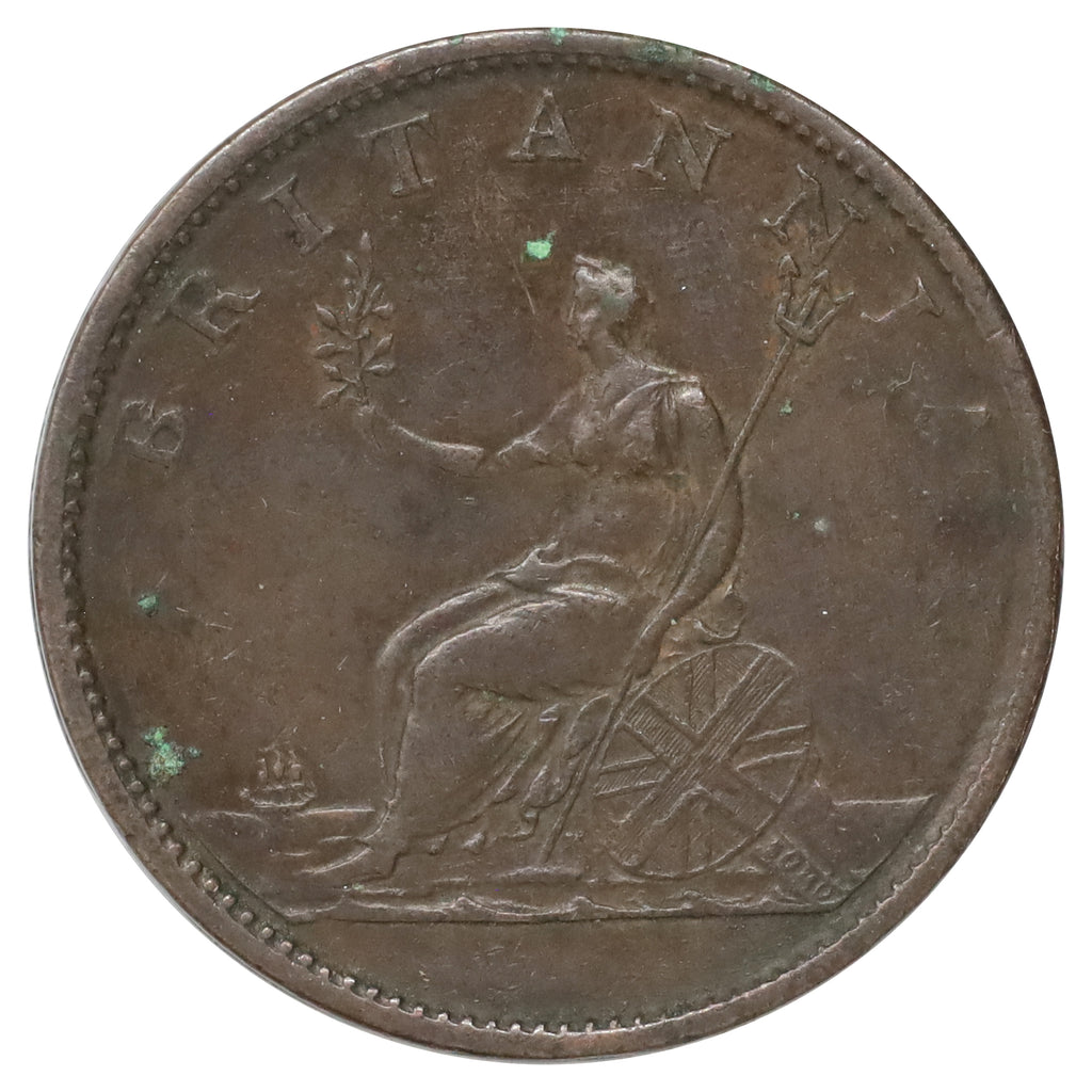 Great Britain 1806 George III Halfpenny Extra Fine (EF40) Corroded