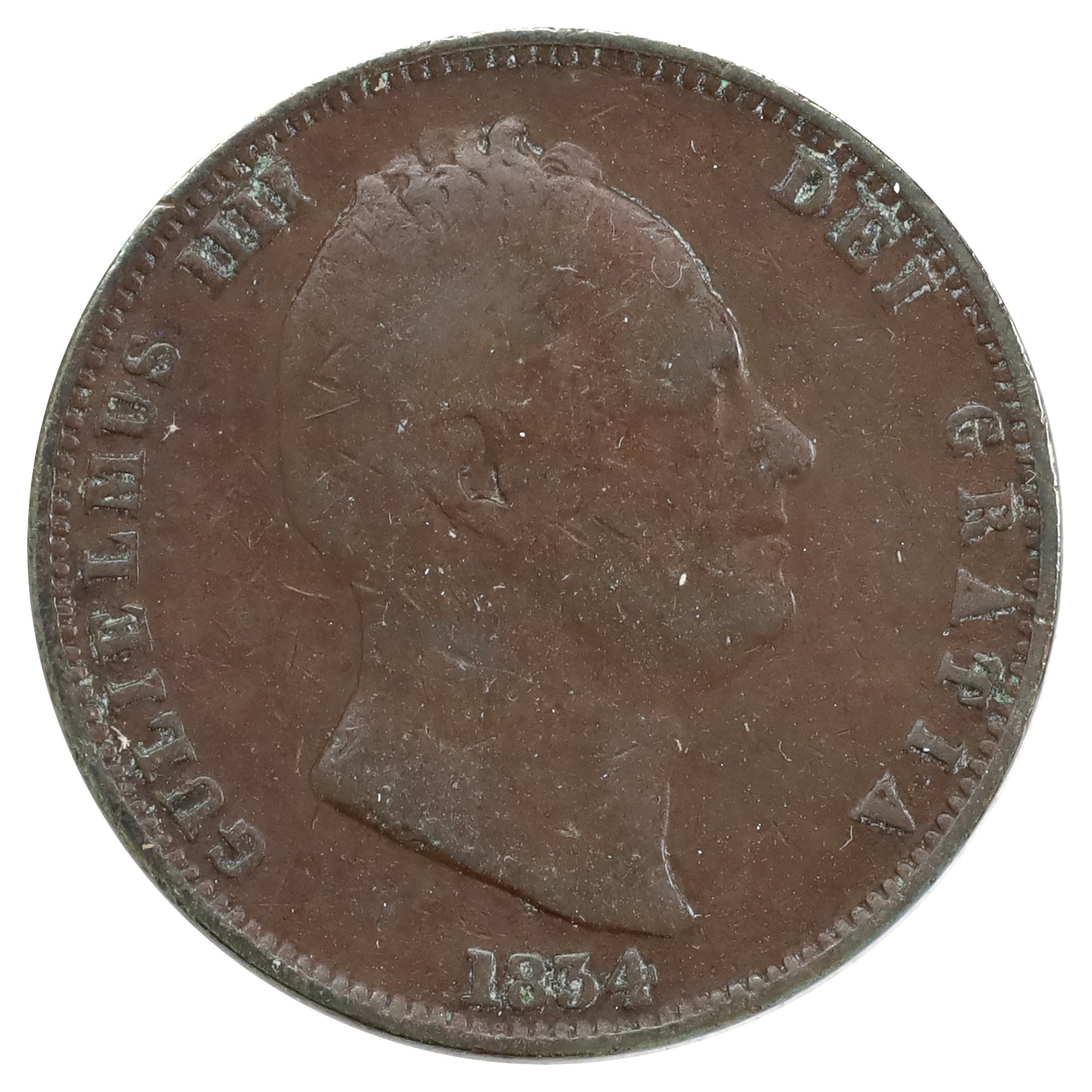 Great Britain 183 William IV 4 Halfpenny Very Good (VG8) DOD