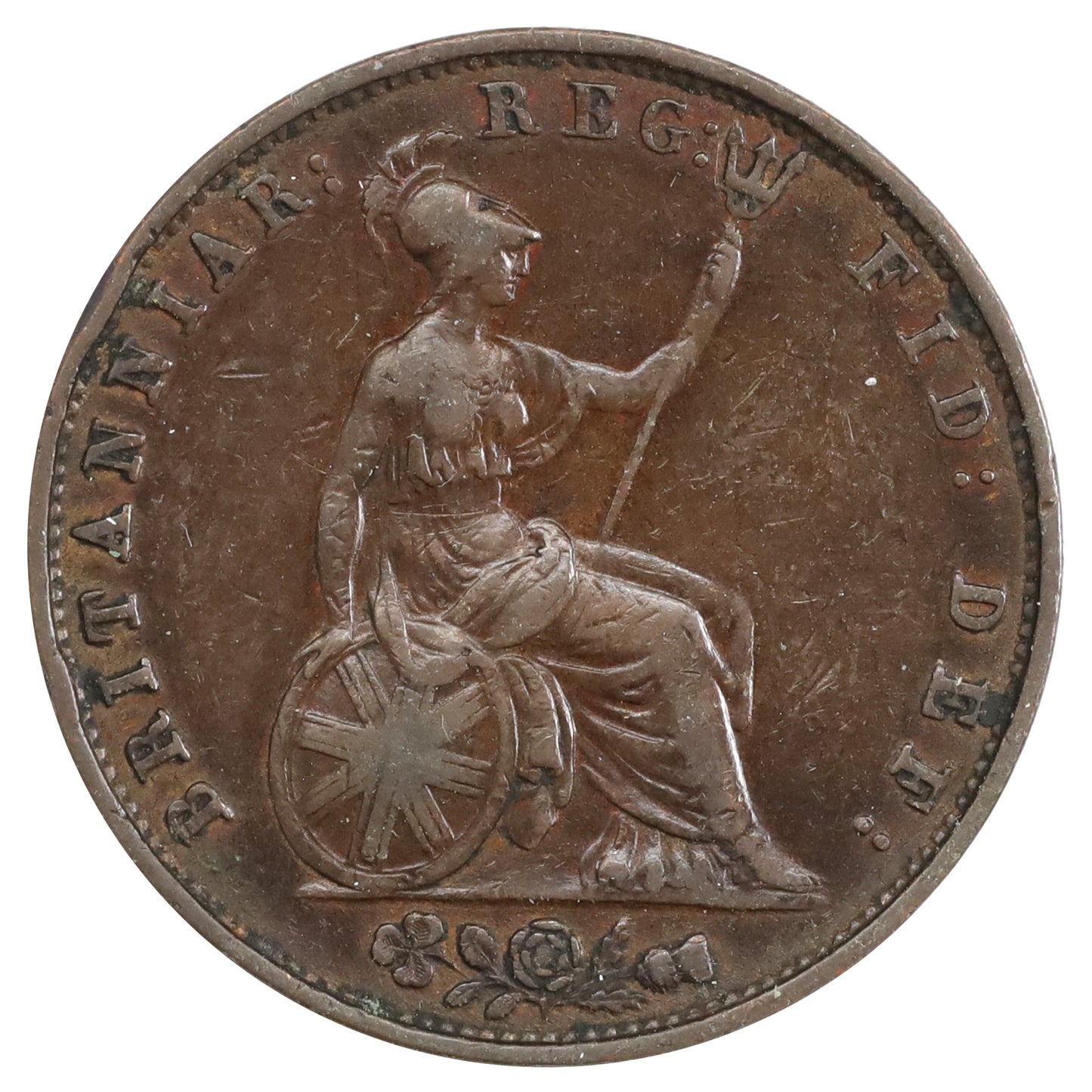 Great Britain 1853 Halfpenny VF-EF (VF30) Impaired