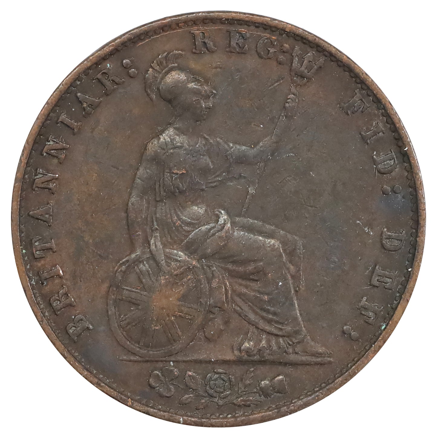 Great Britain 1858 Small Date Halfpenny VF-EF (VF30) Impaired