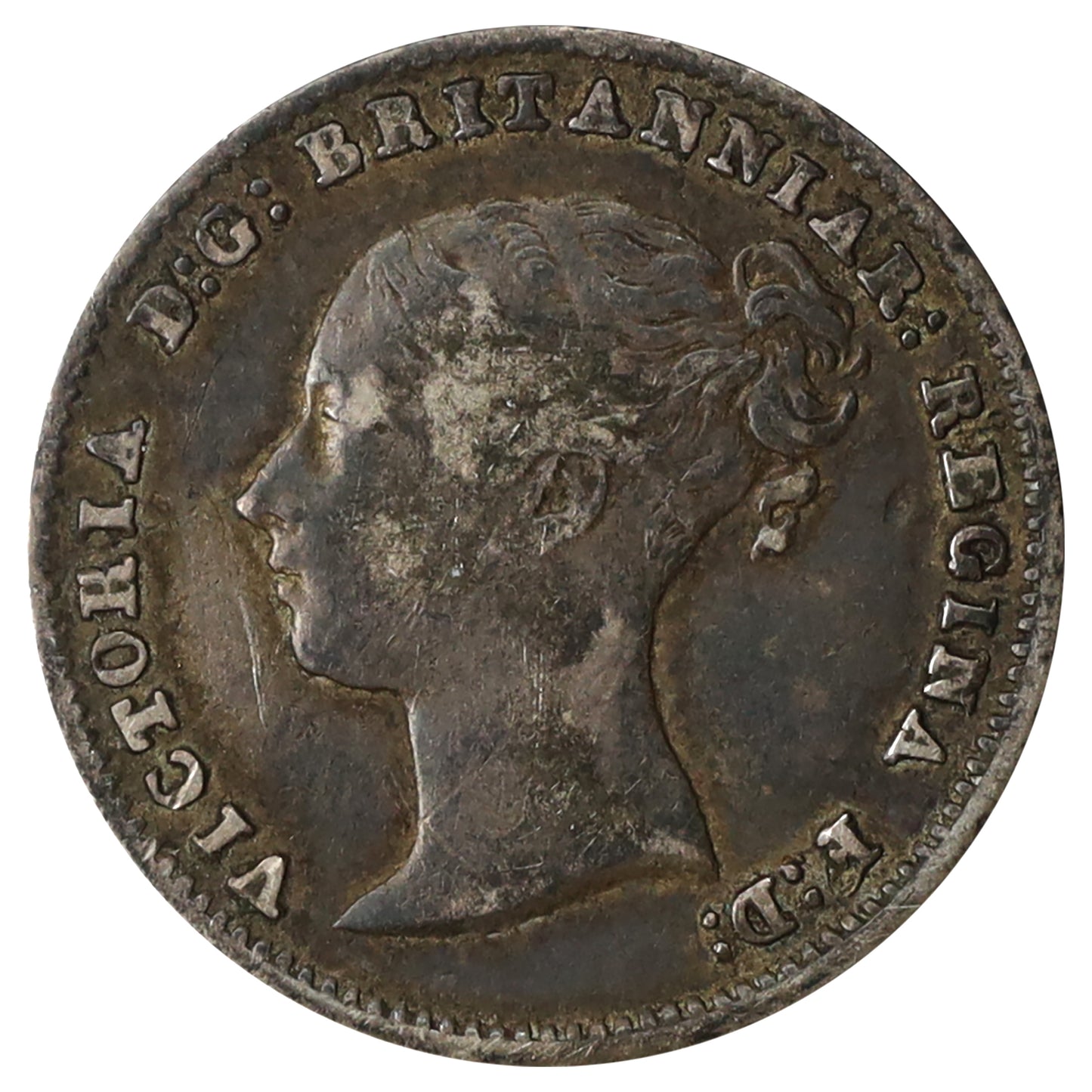 Great Britain 1843 Threepence Very Fine (VF20) Toned