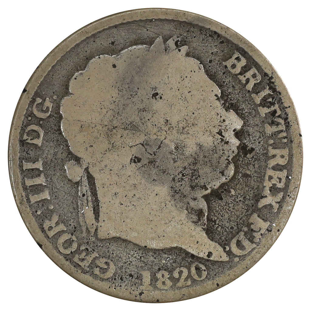 Great Britain 1820 George III Shilling About Good (AG3) DOD