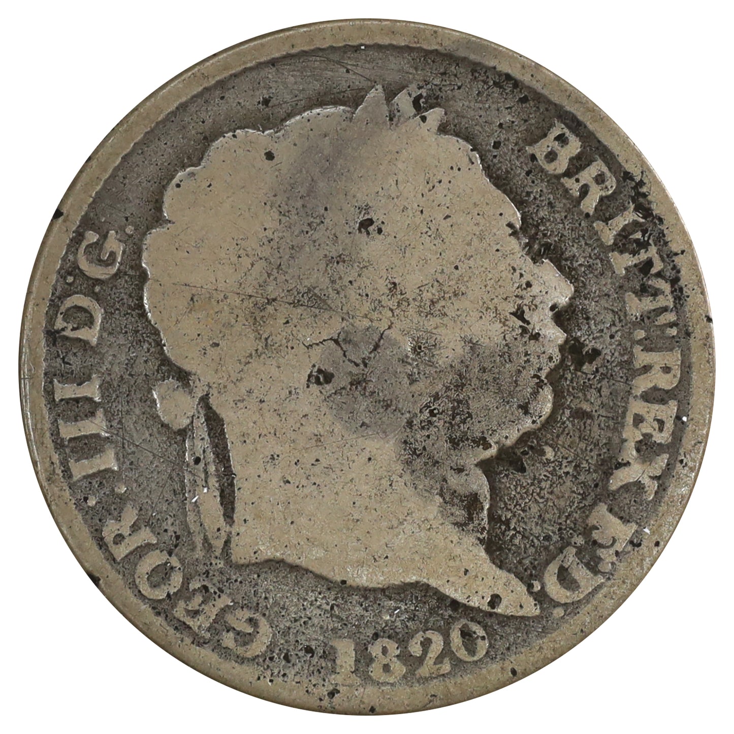Great Britain 1820 George III Shilling About Good (AG3) DOD