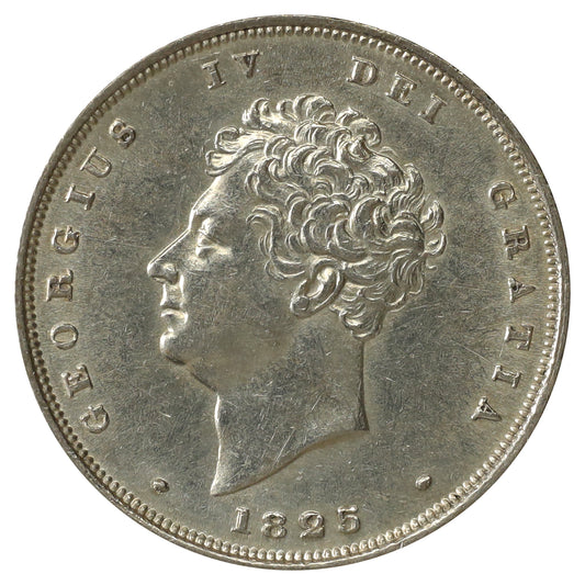 Great Britain 1825 George IV Shilling AU-UNC (AU55) Scratched