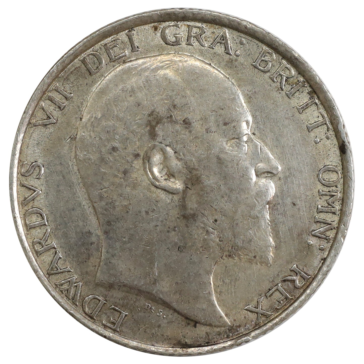 Great Britain 1902 Shilling Almost Uncirculated (AU50) Cleaned