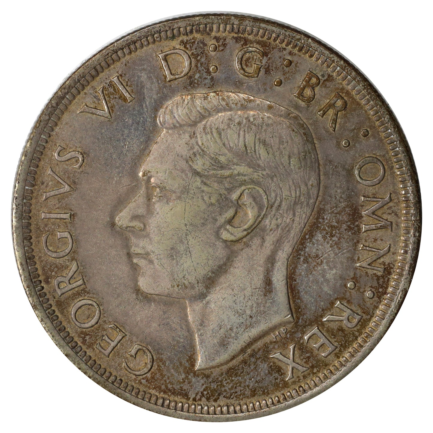 Great Britain 1937 Crown Extra Fine (EF40) Toned