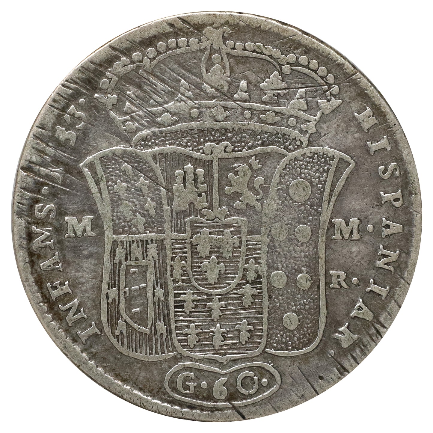 Italy 1753 Kingdom of Napoli Charles III of Spain 60 Grana (DOD)