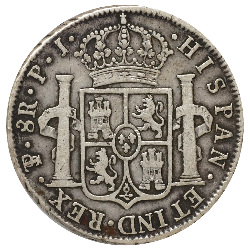 Spain 1821 Ferdinand VII 8 Reales Very Fine (VF20) DOD