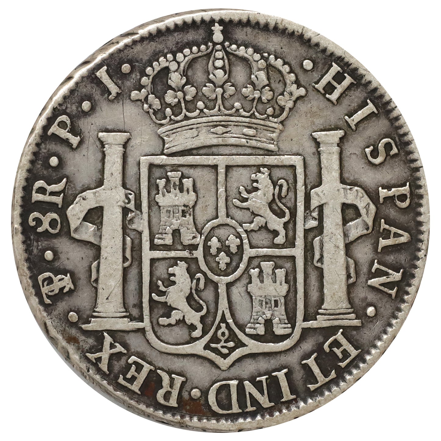 Spain 1821 Ferdinand VII 8 Reales Very Fine (VF20) DOD